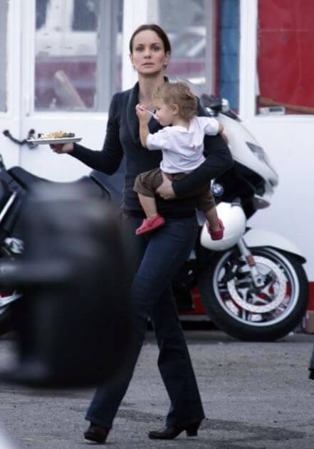 Josh Winterhalt's wife, Sarah Wayne Callies, with their daughter.